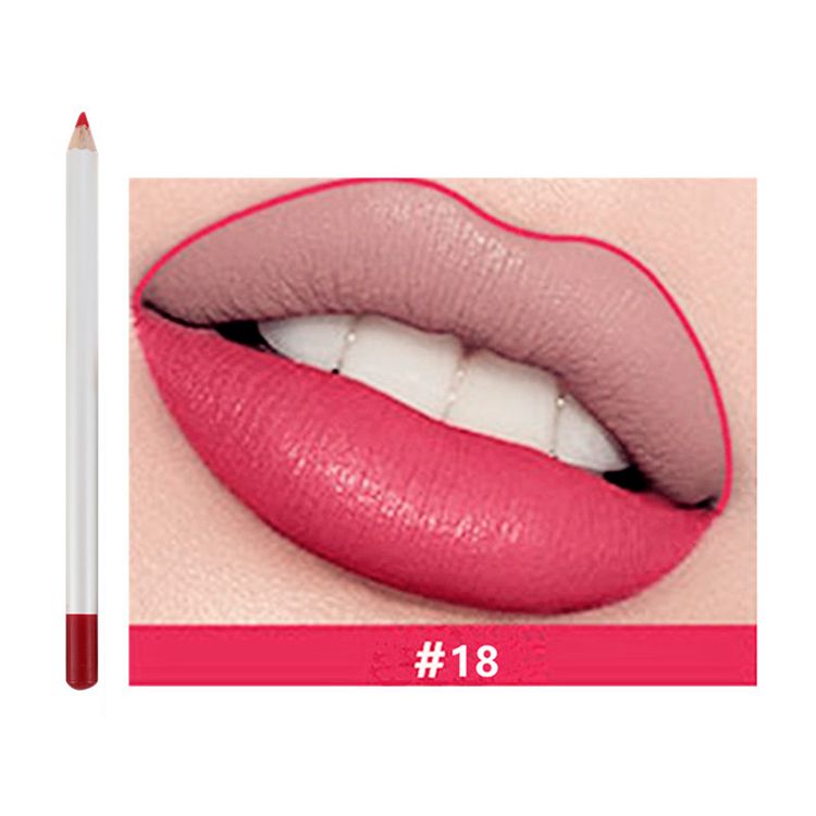 25 Colors Of Matte Waterproof Lip Liner With Sharpener