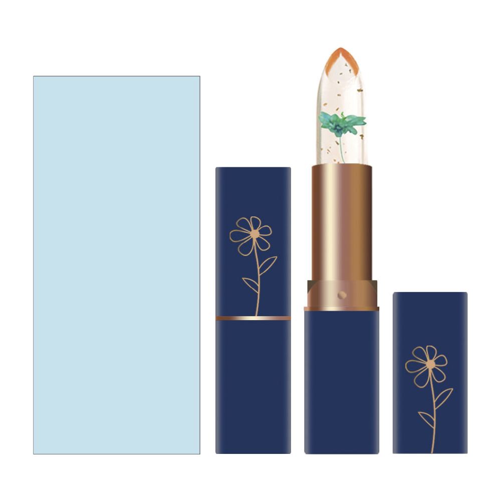 6 Colors Gold Foil Small Flower Color Changing Moisturizing Lipstick