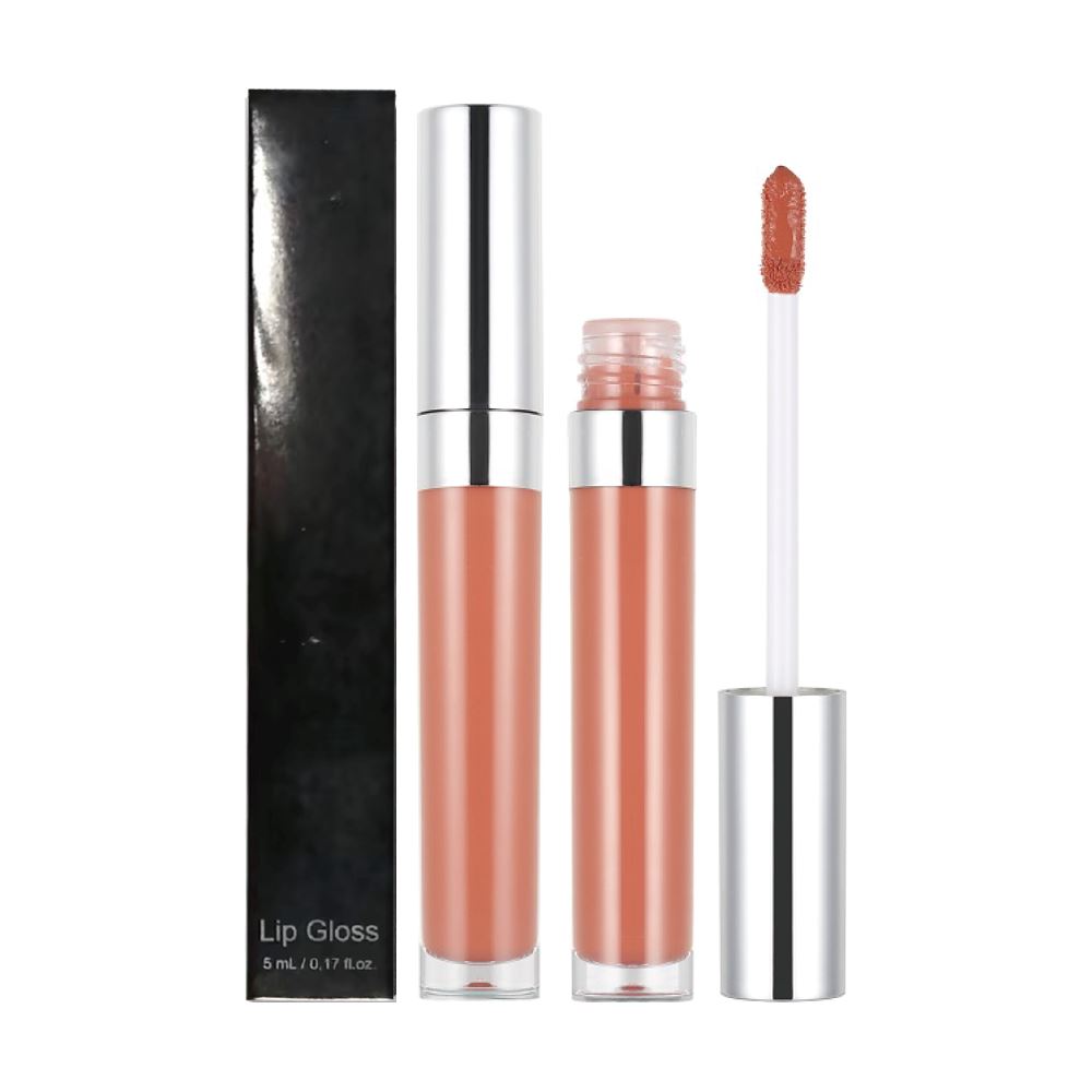 20 colors silver cap round tube moisturizing lip gloss