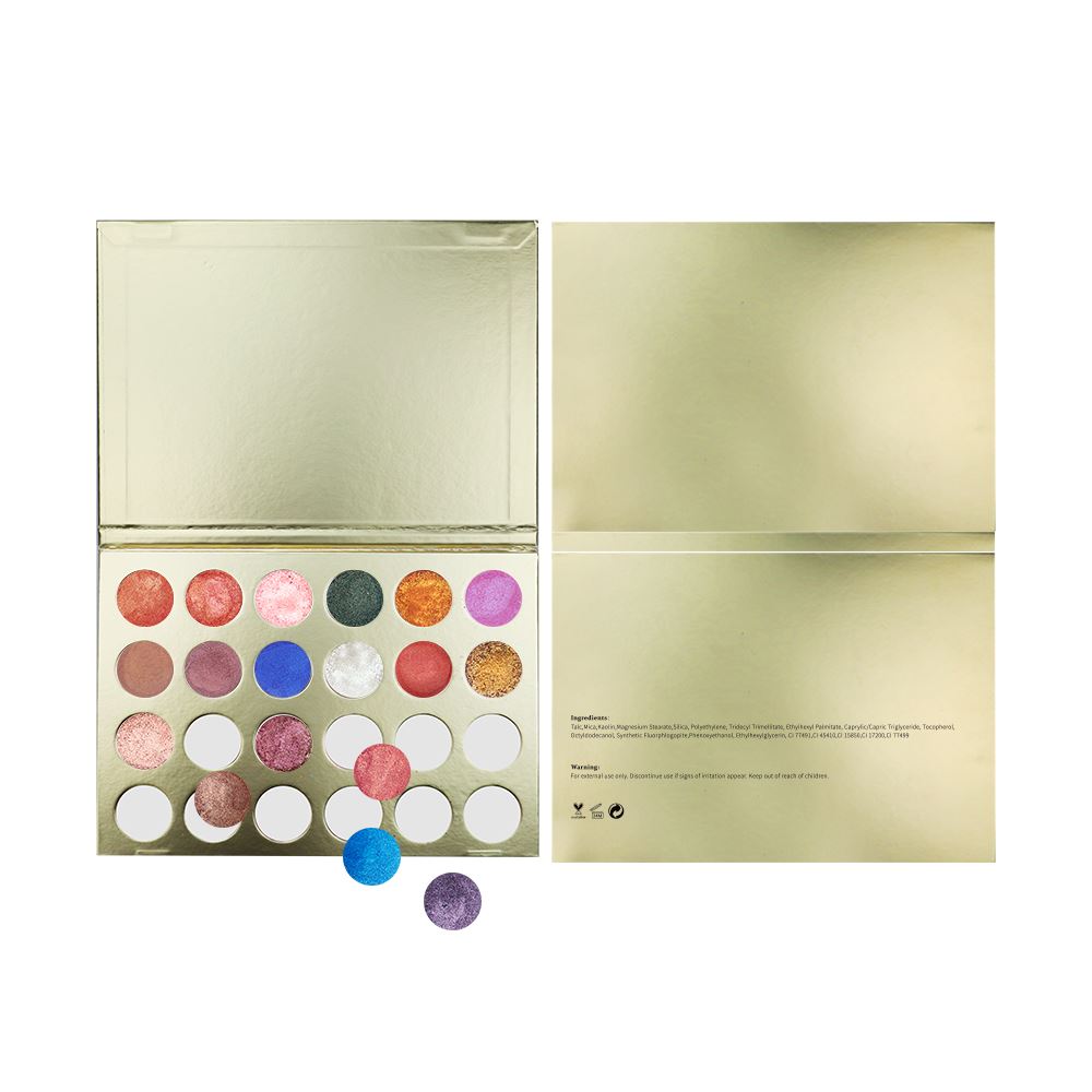 Paleta de sombras de ojos personalizada de 24 colores dorados 【Muestra】