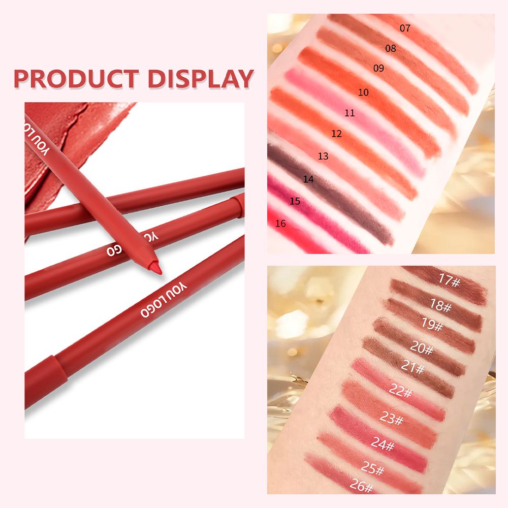 20 Colors Matte Waterproof Twist Lip Liner