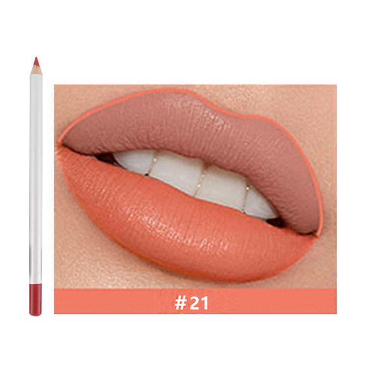 25 Colors Of Matte Waterproof Lip Liner With Sharpener