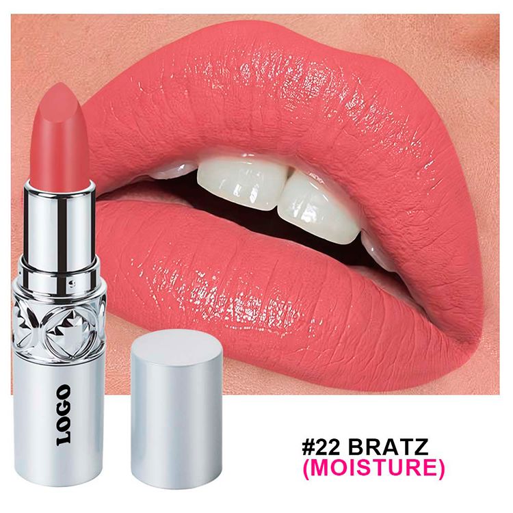 24 Colors Of Silver Tube Moisturizing Lipstick Long-lasting Color Retention Makeup