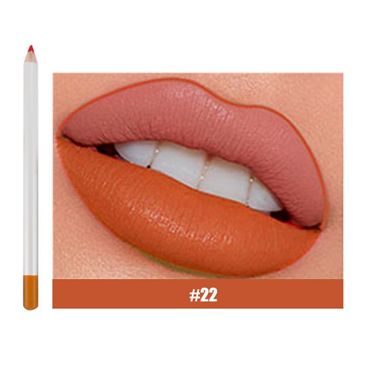 25 Colors Of Matte Waterproof Lip Liner With Sharpener