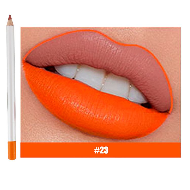 25 Colors Of Matte Waterproof Lip Liner With Sharpener