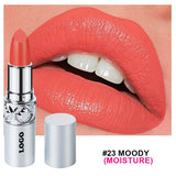 24 Colors Of Silver Tube Moisturizing Lipstick Long-lasting Color Retention Makeup