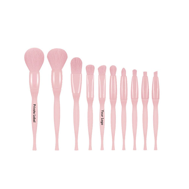 4 Styles, 10-Piece Makeup Brush Set