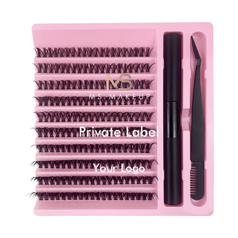 120PCS Cluster Eyelashes 8-16mm Wispy Individual Lashes Extensions Natural Look Lashes D Curl Fluffy Cluster Lashes