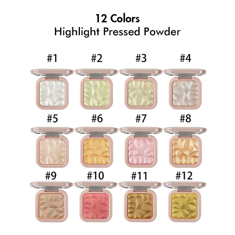 【MUESTRA】Polvo compacto para resaltar 8 colores -【Envío gratis en pedidos combinados superiores a $39.9】
