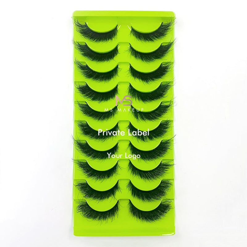 10 Pairs Of 5d Chemical Fiber Eyelashes Fluffy And Messy