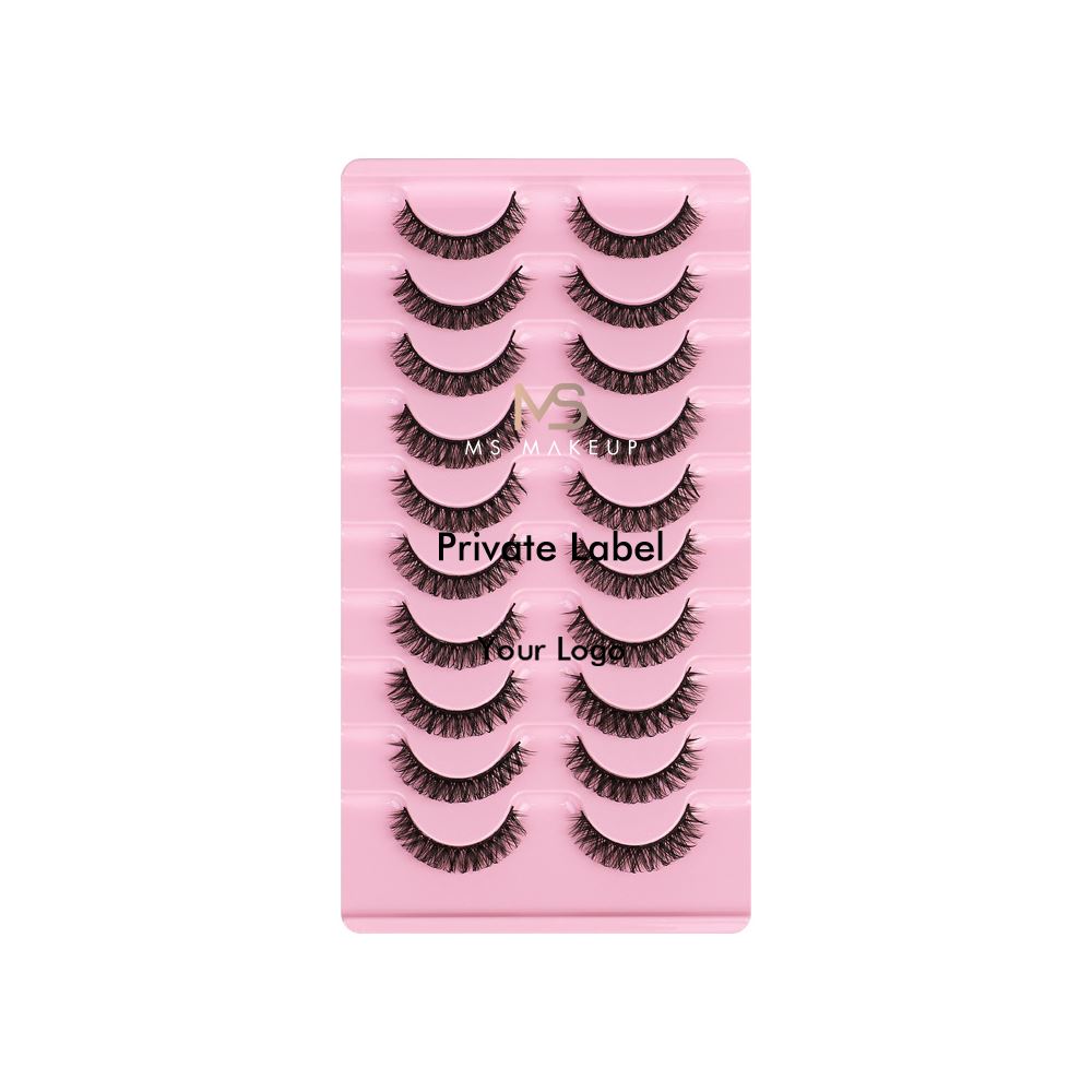10 Pairs Of False Eyelashes Thick/Curly/Soft