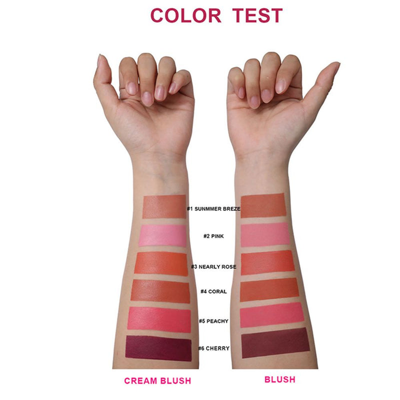 6-Color Dual-Blend Powder Blush & Cream Blush