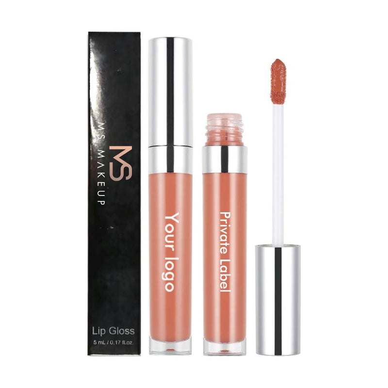20 colors silver cap round tube moisturizing lip gloss