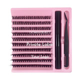 120PCS Cluster Eyelashes 8-16mm Wispy Individual Lashes Extensions Natural Look Lashes D Curl Fluffy Cluster Lashes