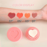 4 Colors Heart Stamp Rouge Matte Blush