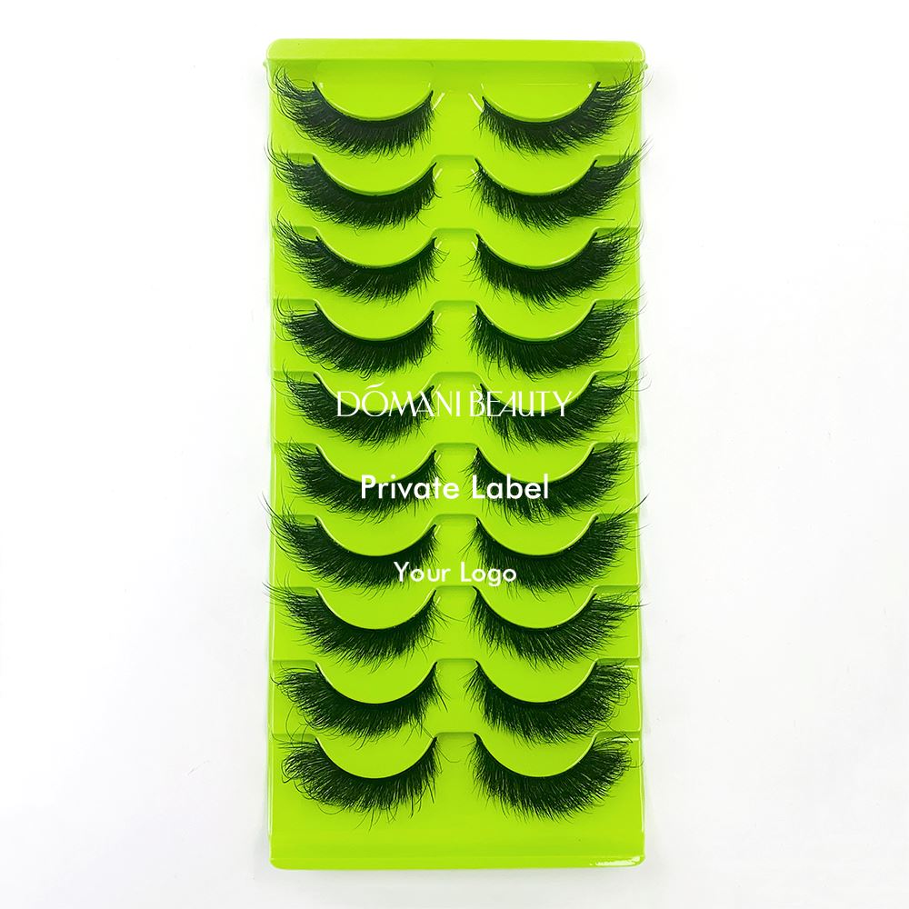10 Pairs Of 5d Chemical Fiber Eyelashes Fluffy And Messy