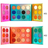 24 Colors Double-open Foldable Mixed Color Eyeshadow Palette