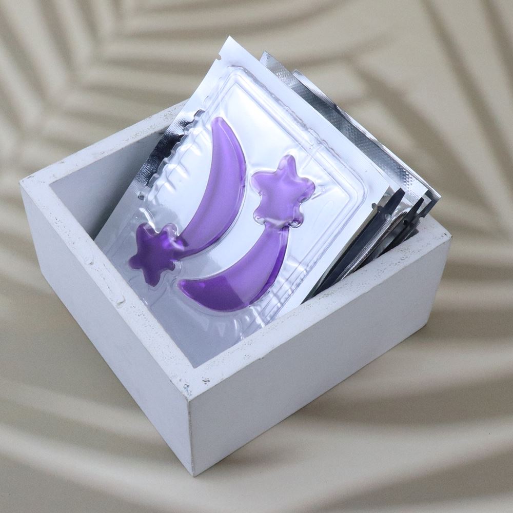 Mascarilla de hidrogel para ojos con 12 colores de estrellas para reducir las arrugas y las ojeras.