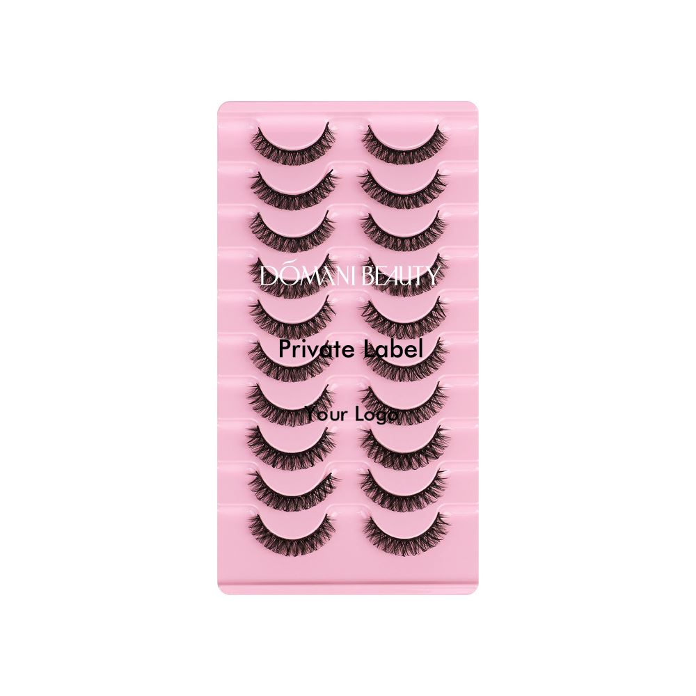 10 Pairs Of False Eyelashes Thick/Curly/Soft
