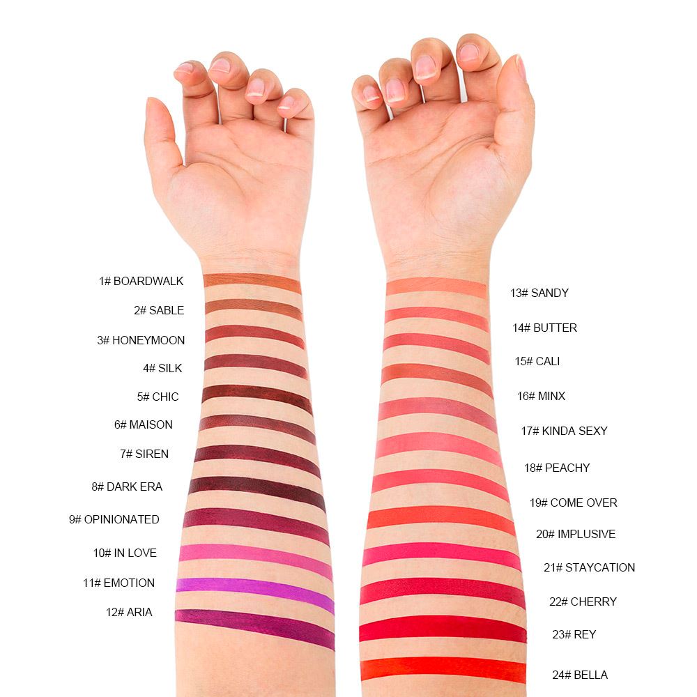 24 Color Gold Tube Matte Lipstick