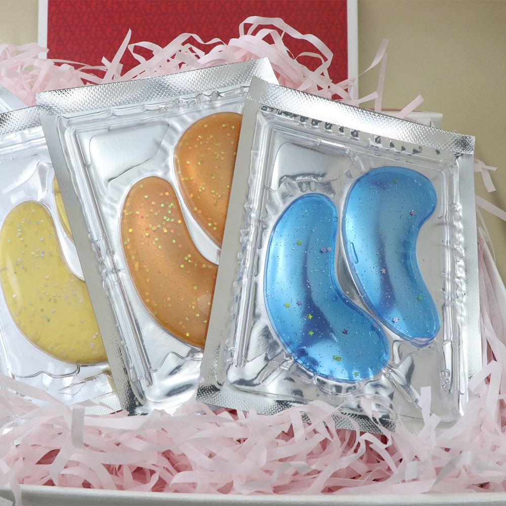 12 Farben straffende Kristall-Augenmaske zur Reduzierung von Augenfalten Kollagen-Augenmaske