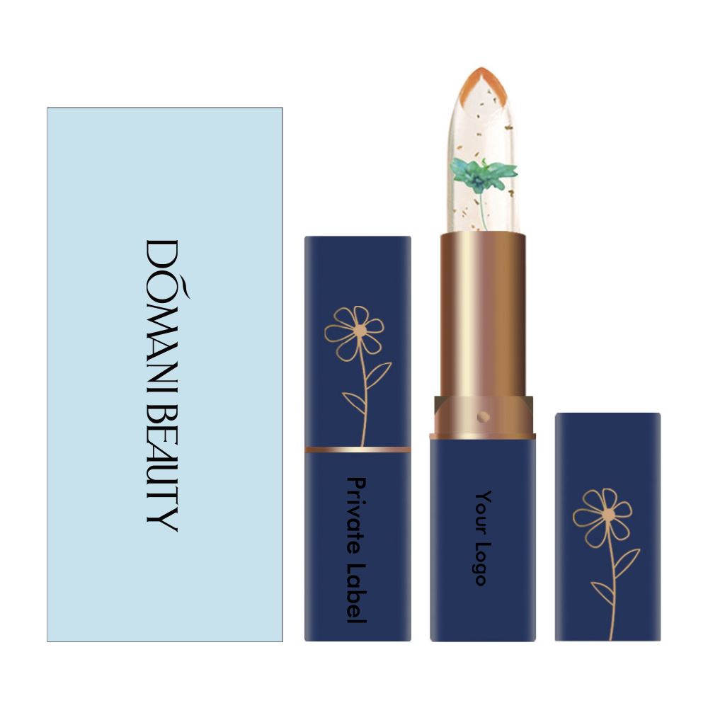 6 Colors Gold Foil Small Flower Color Changing Moisturizing Lipstick