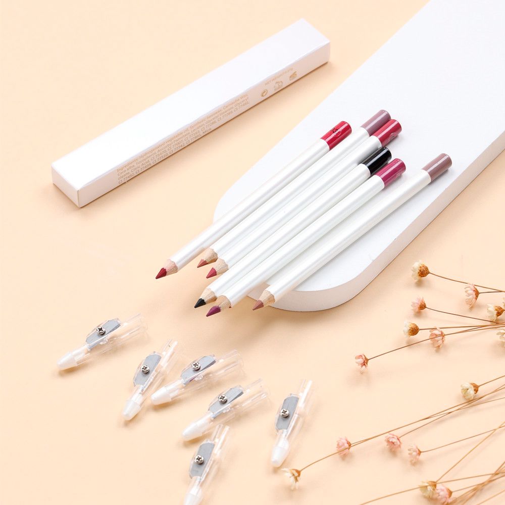 25 Colors Of Matte Waterproof Lip Liner With Sharpener