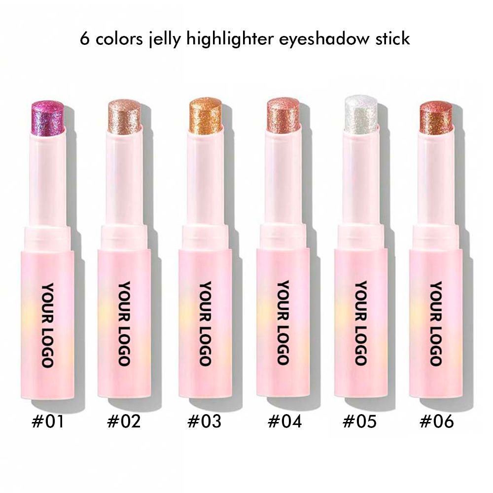 6 Colors Jelly Highlighter Eyeshadow Stick