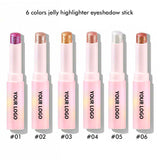 6 Colors Jelly Highlighter Eyeshadow Stick
