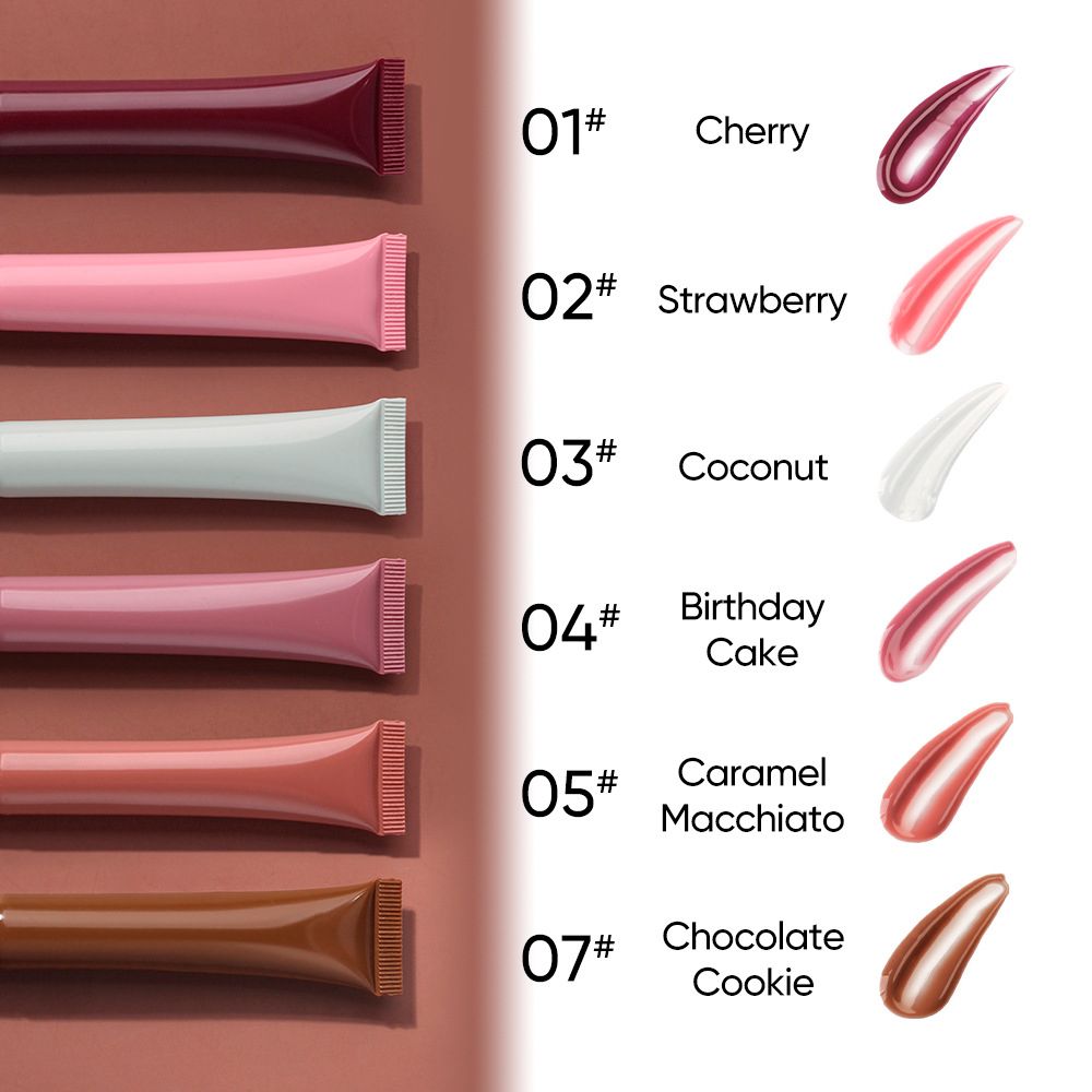 6 Colors Fruity Peptide Lipstick Labubu Keychain Charm