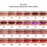 24 colors long lasting waterproof matte lipstick