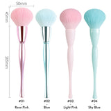 4 colors single extra large loose powder/cheek makeup brush