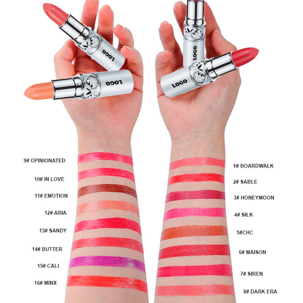 16 Colors Moisturizing Glitter Lipstick Long-lasting Color