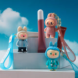 6 Colors Fruity Peptide Lipstick Labubu Keychain Charm