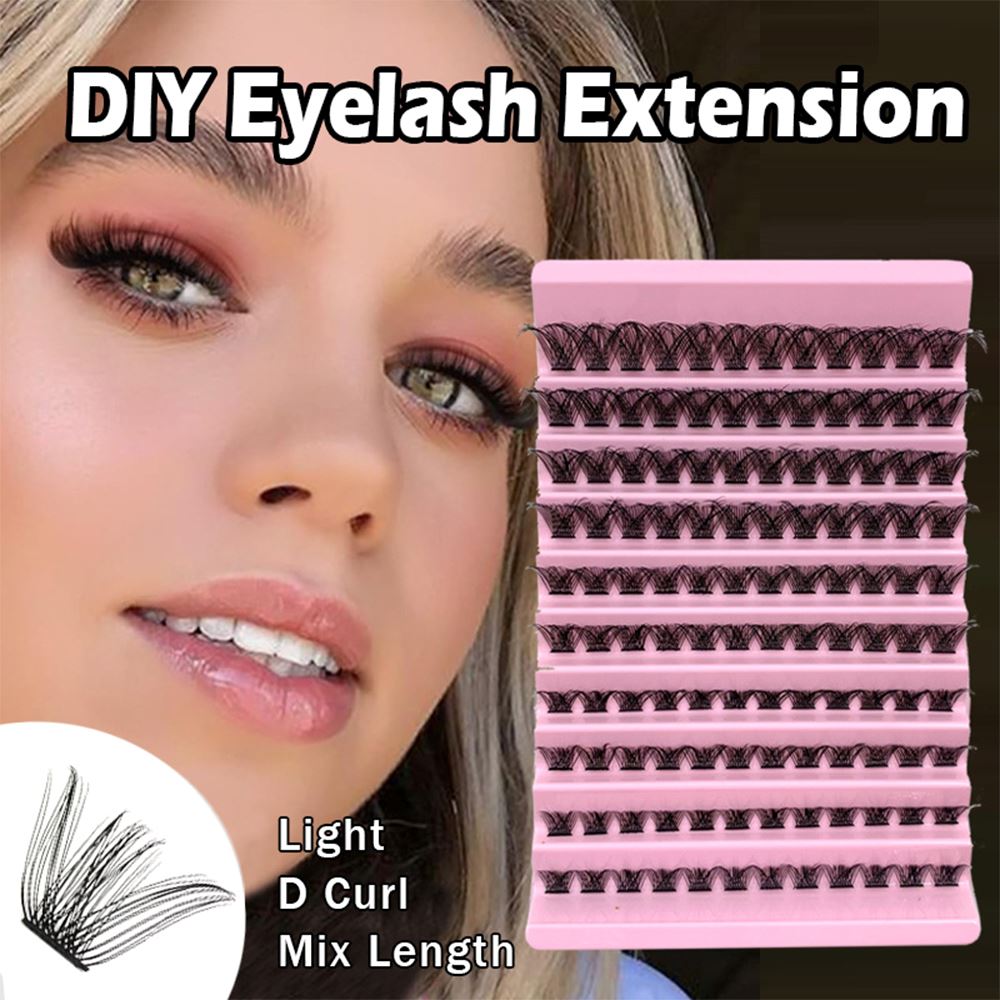 10 Rows Of Thick And Curled Diy Eyelashes 8mm-16mm