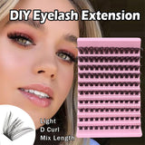 10 Rows Of Thick And Curled Diy Eyelashes 8mm-16mm