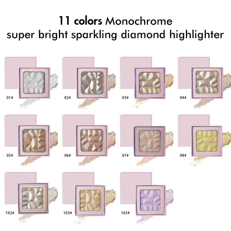 6 Couleurs Monochromes Super Bright Sparkling Diamond Highlights