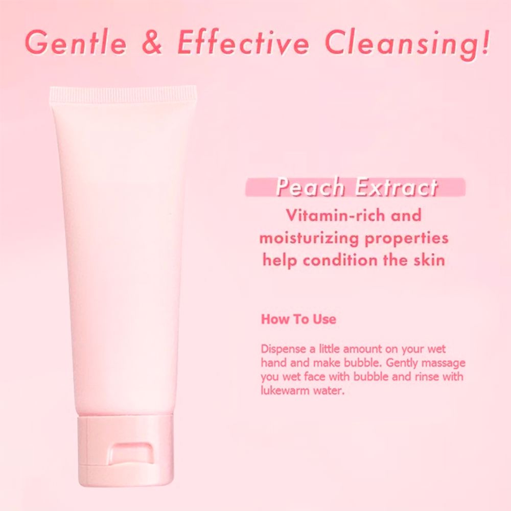 Limpiador hidratante de limpieza profunda de melocotón