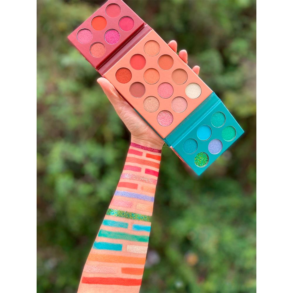 24 Colors Double-open Foldable Mixed Color Eyeshadow Palette