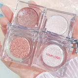 4 Colors Single Color Eye Shadow Pearl Shimmer