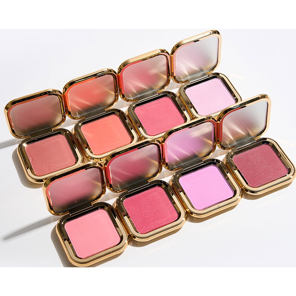 8 Colors Gold Box Blush Powder