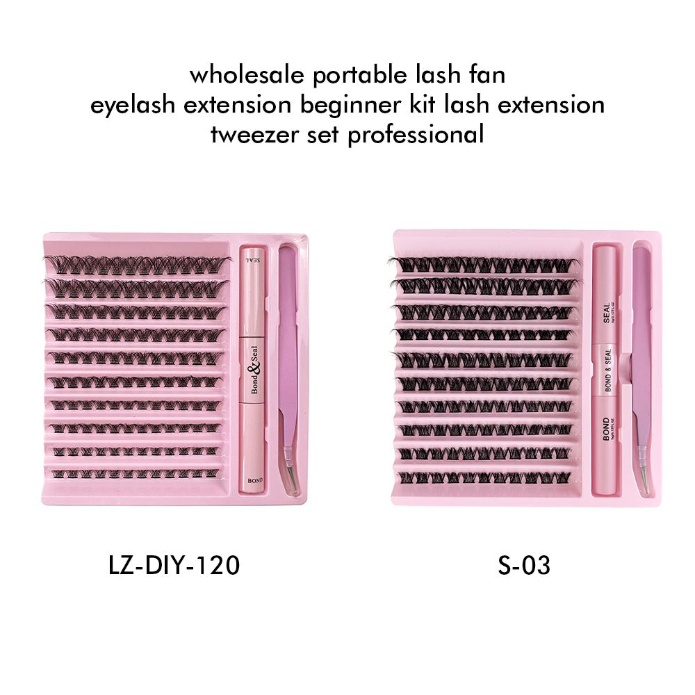Wholesale Portable Lash Fan Eyelash Extension Beginner Kit Lash Extension Tweezer Set Professional