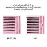 Wholesale Portable Lash Fan Eyelash Extension Beginner Kit Lash Extension Tweezer Set Professional