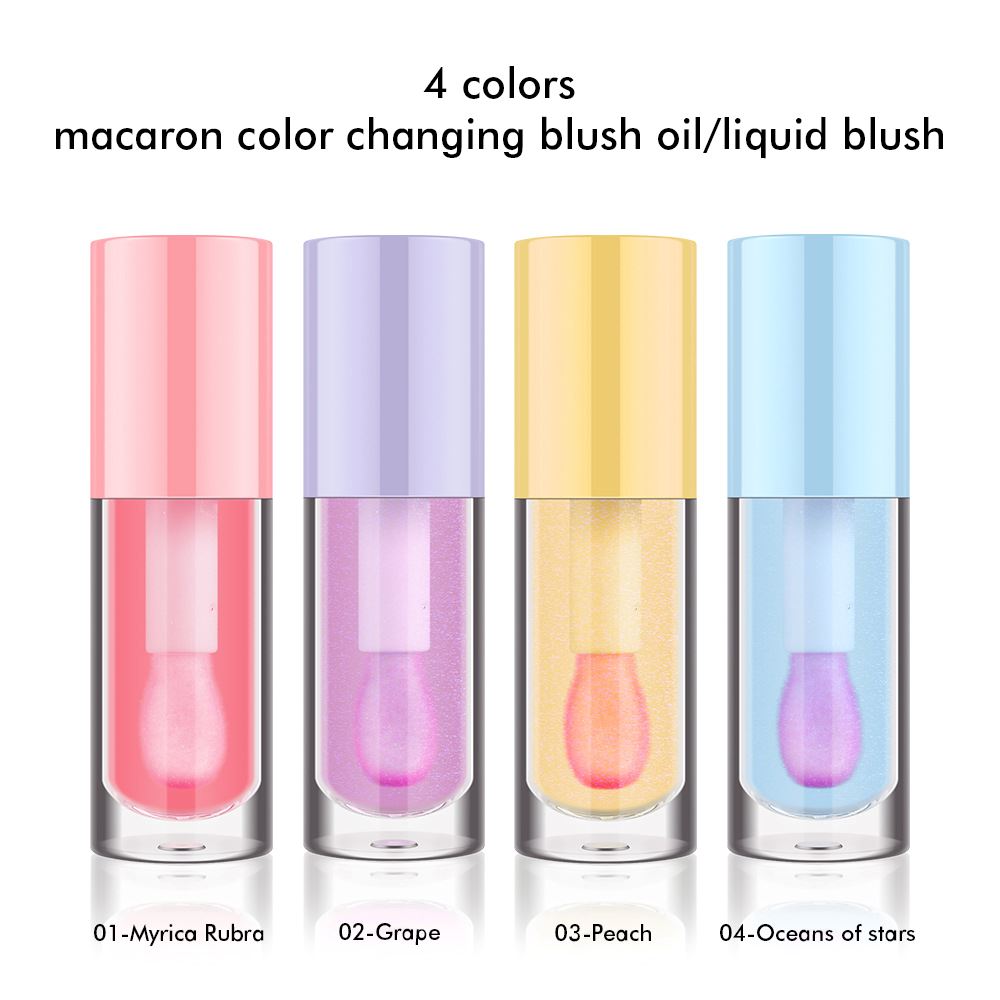 4 Colors Macaron Color Changing Blush Oil/Liquid Blush