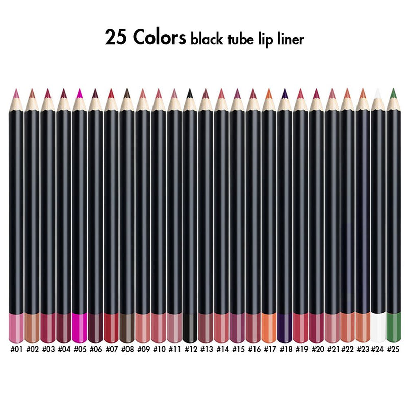 【MUESTRA】Delineador de labios de tubo negro de 21 colores -【Envío gratis en pedidos mixtos superiores a $39.9】