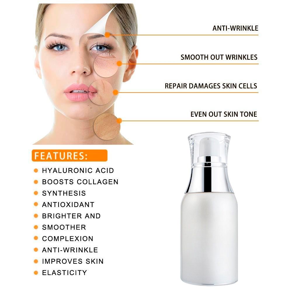 Suero de vitamina C antiarrugas, reparador y potenciador del colágeno