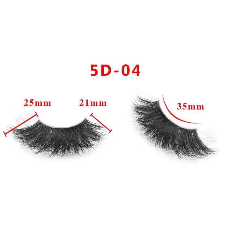 25mm 5D Cross Thick Mink Hair False Eyelashes #34-36