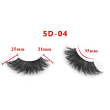 25mm 5D Cross Thick Mink Hair False Eyelashes #34-36