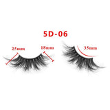25mm 5D Cross Thick Mink Hair False Eyelashes #34-36