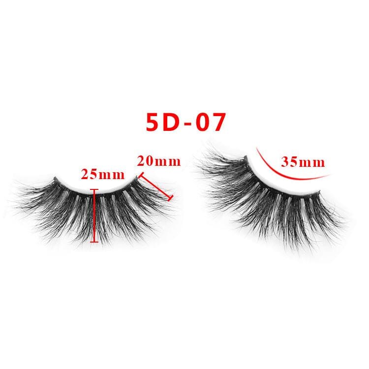 25mm 5D Cross Thick Mink Hair False Eyelashes #34-36